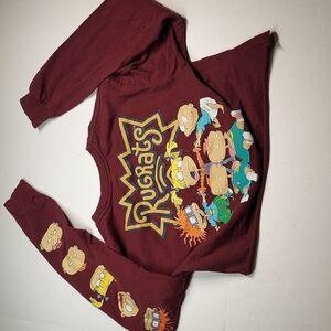 Vintage Tees - Rugrats Long Sleeve Crop Tee Size Small